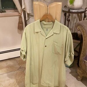 Tommy Bahama Silk Cabana Island Vacation Shirt in Cream size L